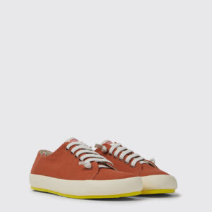 Peu Rambla Red recycled cotton sneakers for women