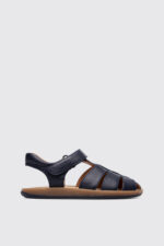 Bicho Closed navy T-strap sandal for kids