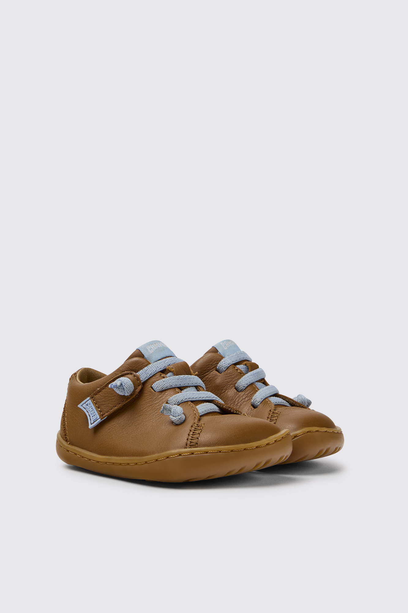 Peu Brown leather shoes for kids