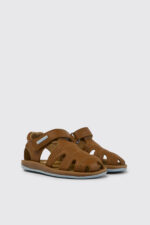 Bicho Brown leather sandals for kids