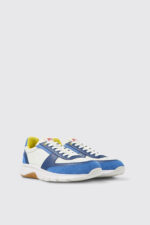 Drift Blue and white recycled polyester sneakers for men
