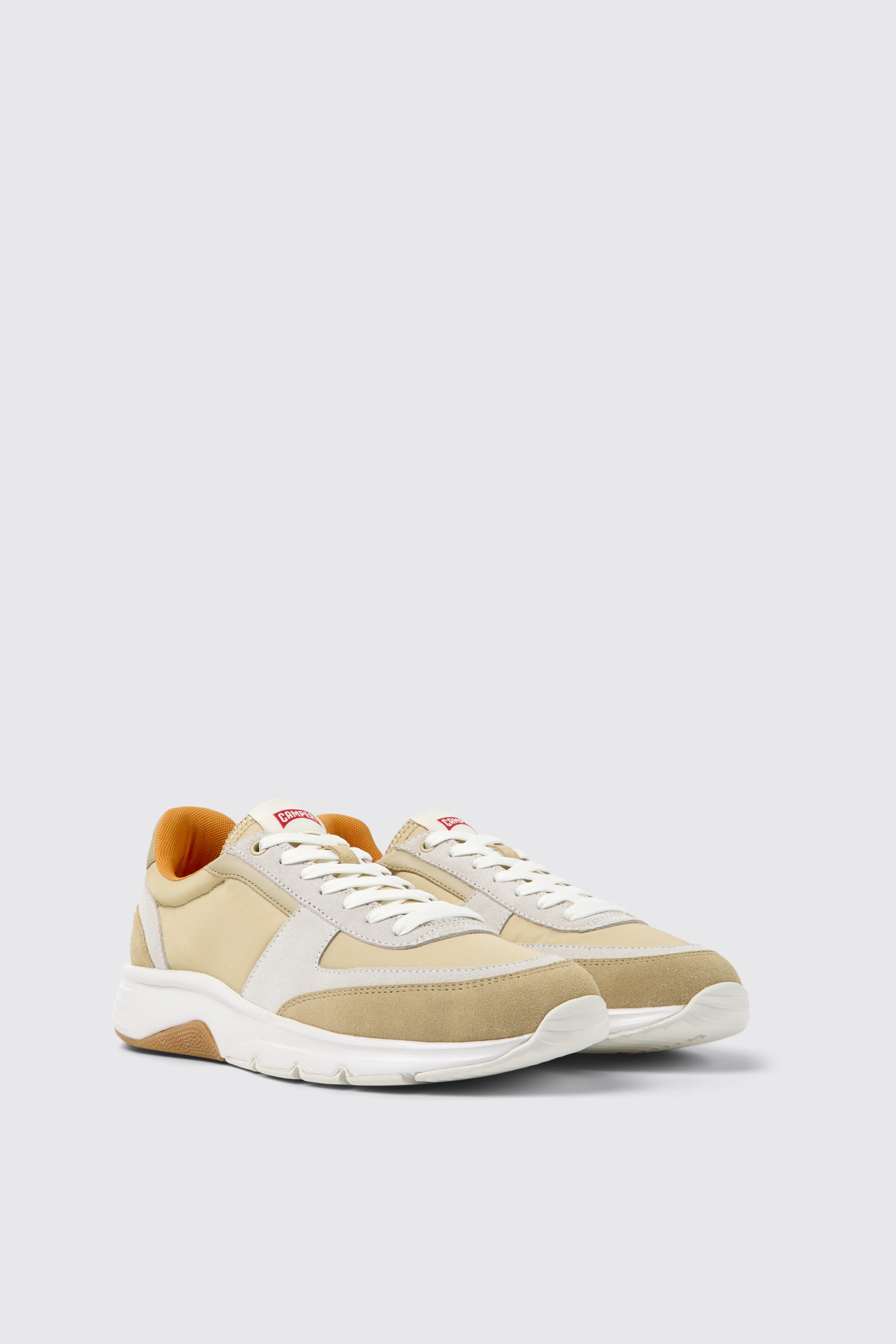 Drift Beige and white nubuck sneakers for men