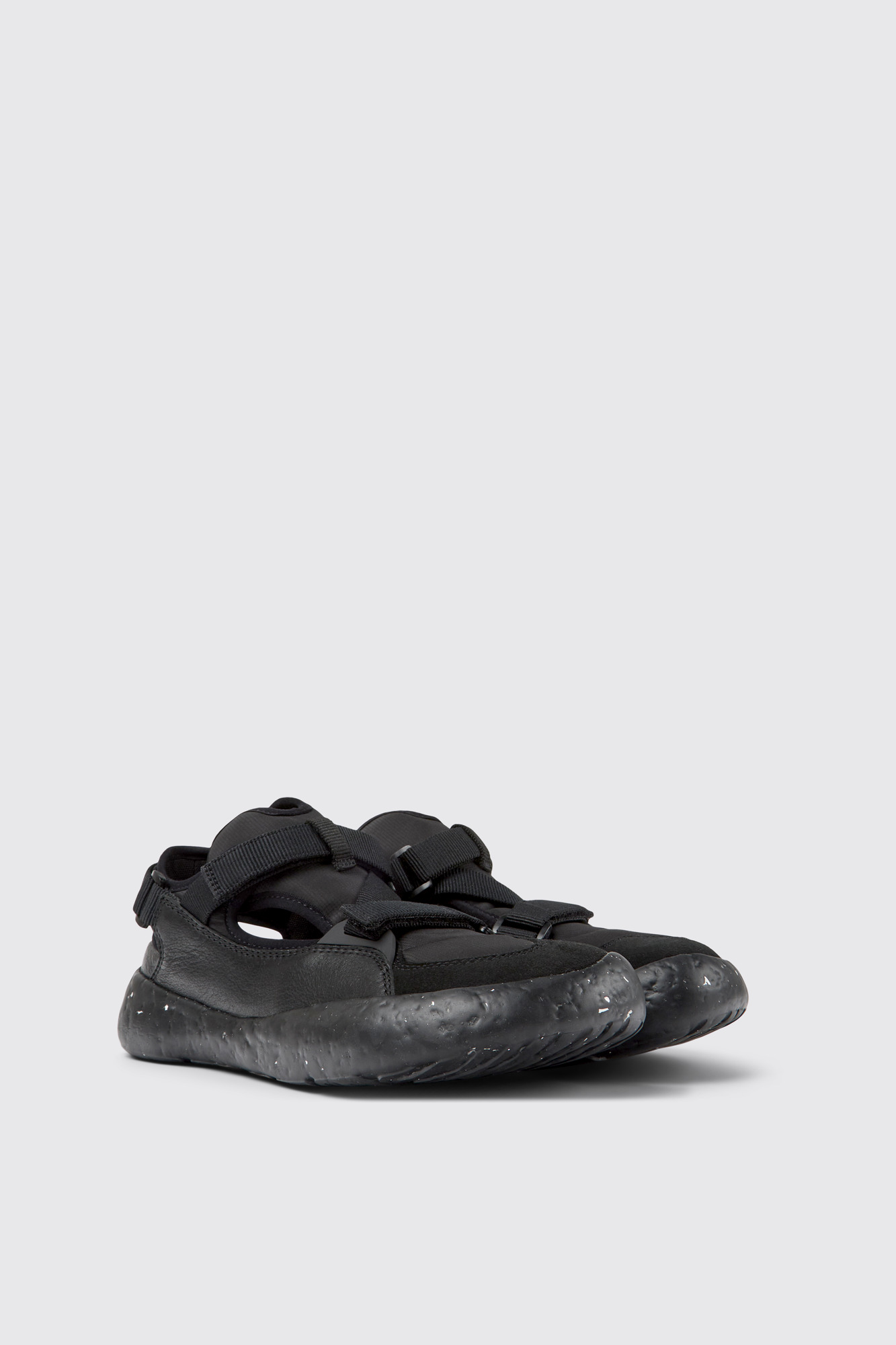 Peu Stadium Black semi-open sneakers for men