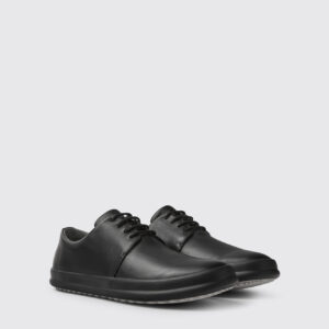 Chasis Black Leather Shoes for Men.