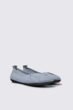 Right Blue leather shoes for women