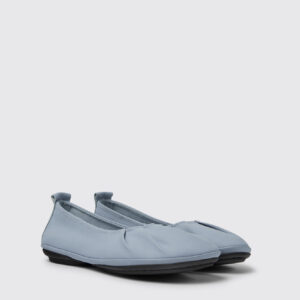 Right Blue leather shoes for women
