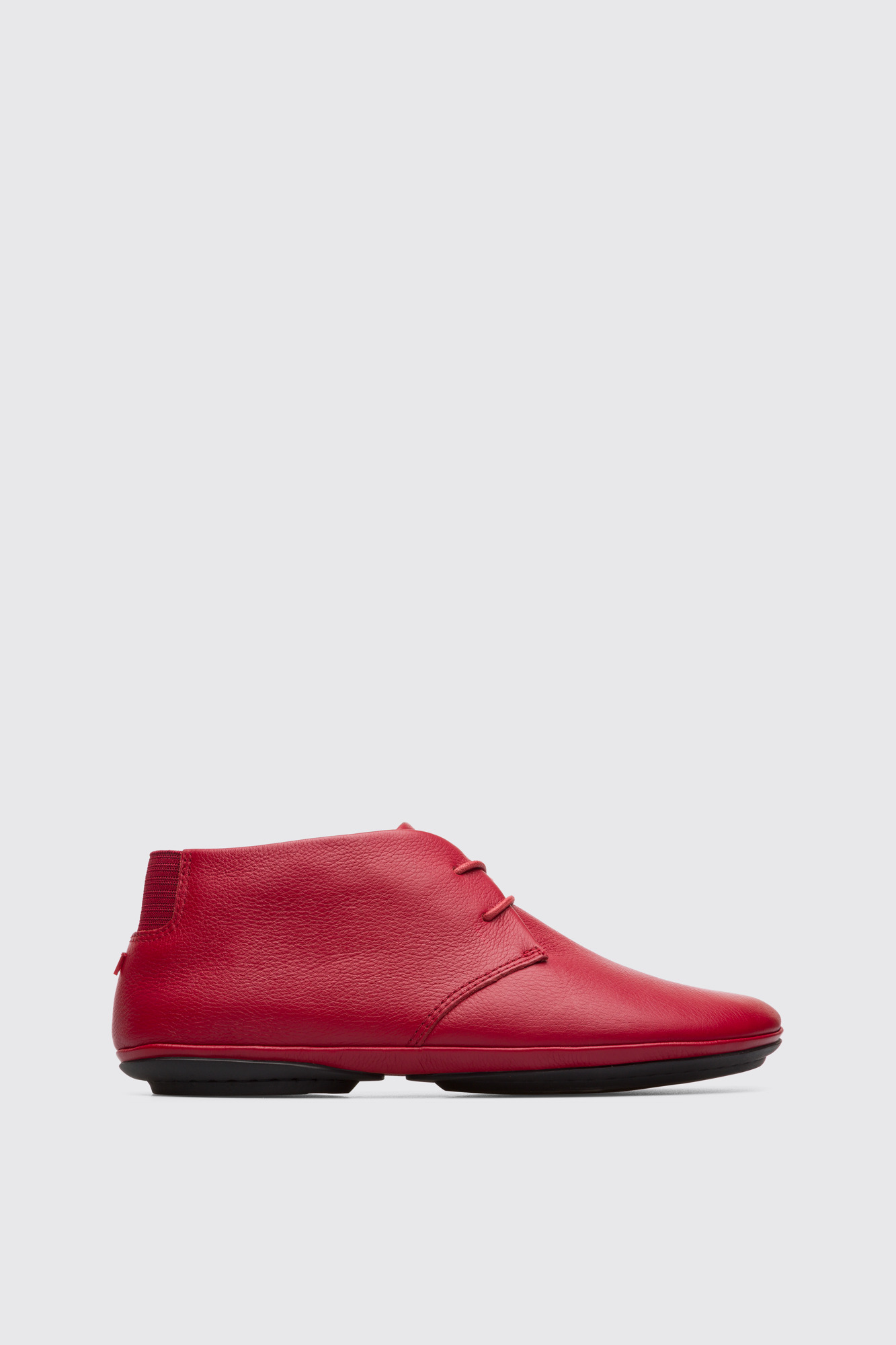 Right Red lace up ankle boot for women