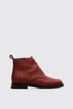 Iman GORE-TEX Women's red-brown lace up ankle boot