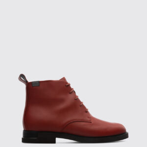Iman GORE-TEX Women's red-brown lace up ankle boot