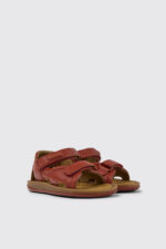 Bicho Red leather sandals for kids