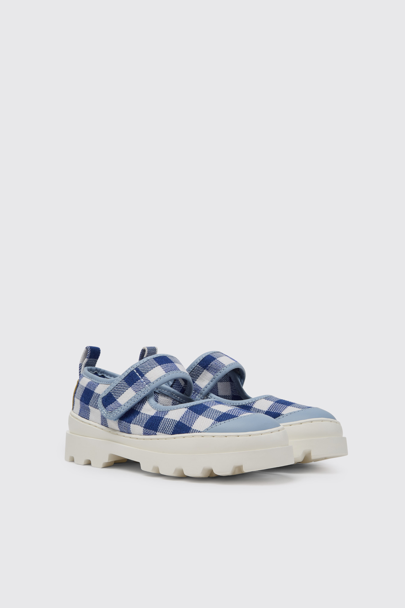 Brutus Blue and white Mary Jane shoes for kids