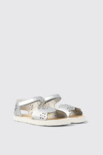 Miko Silver leather sandals for girls