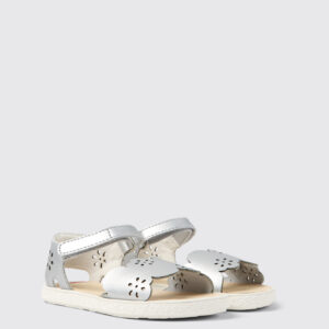 Miko Silver leather sandals for girls