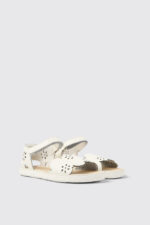 Miko White leather sandals for girls