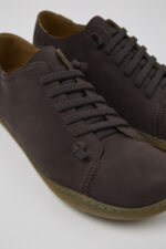 Peu Brown Nubuck Leather Shoes for Men.