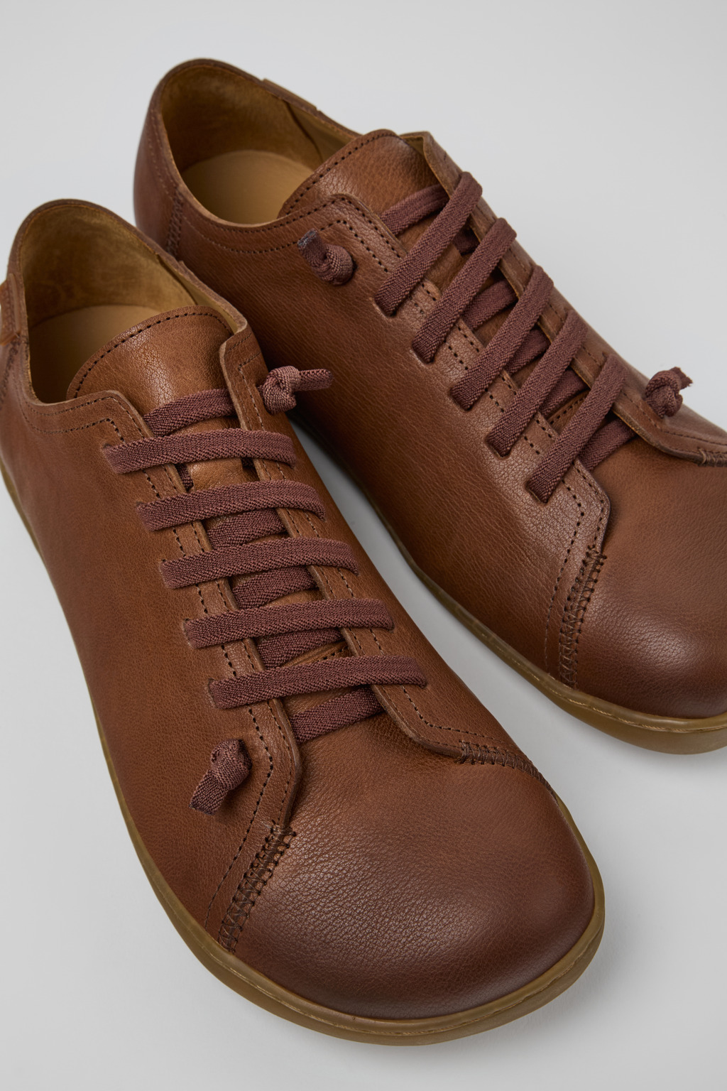 Peu Brown leather shoes for men