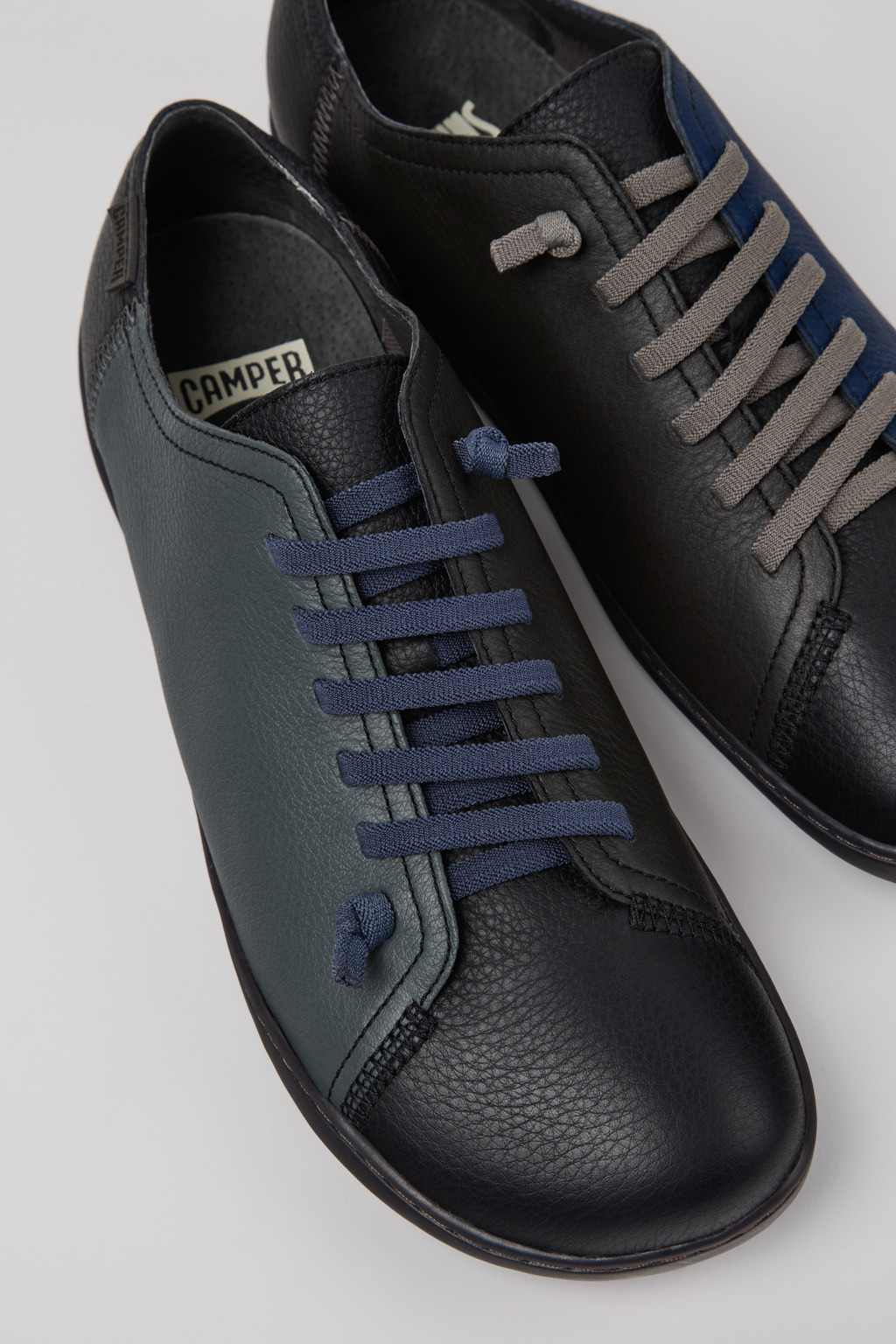 Twins Black Leather Shoes for Men.