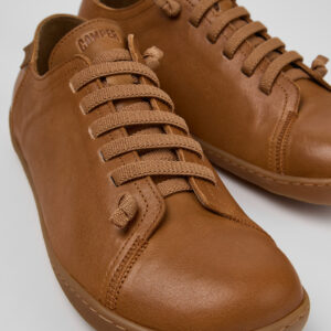 Peu Brown Leather Shoes for Men.