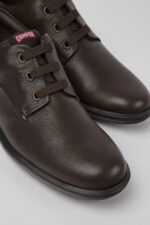 Atom Work Brown Leather Shoes for Men.