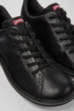 Beetle Black Leather Shoes for Men.