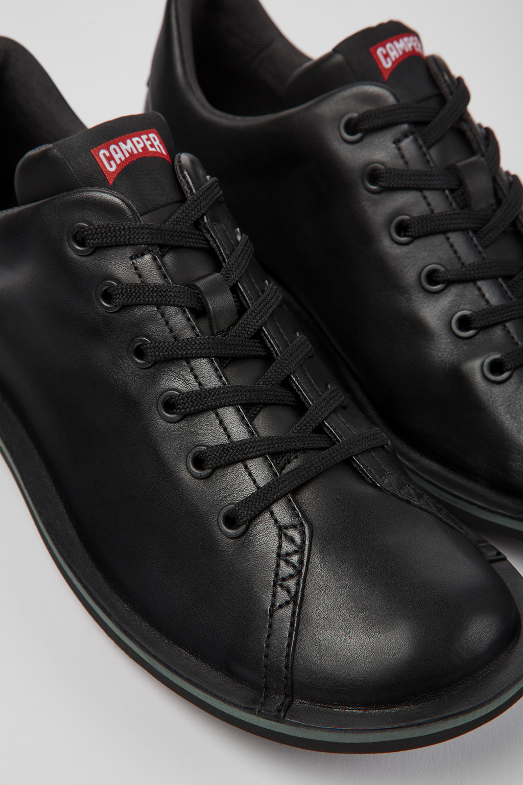 Beetle Black Leather Shoes for Men.
