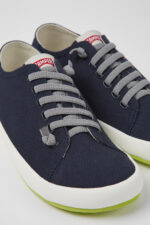 Peu Rambla Blue textile sneakers for men