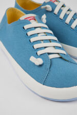Peu Rambla Blue textile sneakers for men