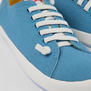 Peu Rambla Blue textile sneakers for men