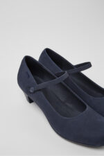 Helena Blue Nubuck Leather Shoes for Women.
