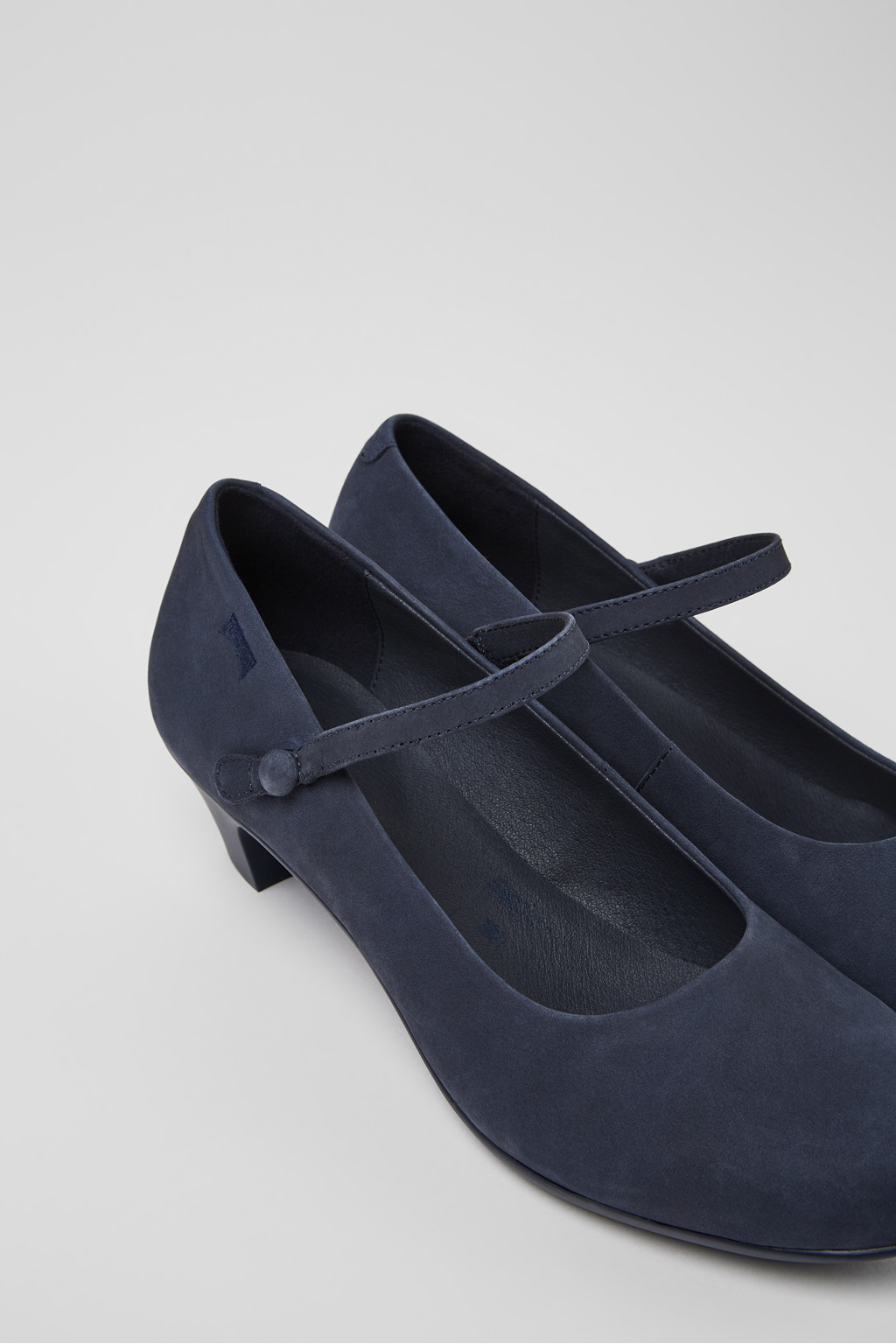 Helena Blue Nubuck Leather Shoes for Women.