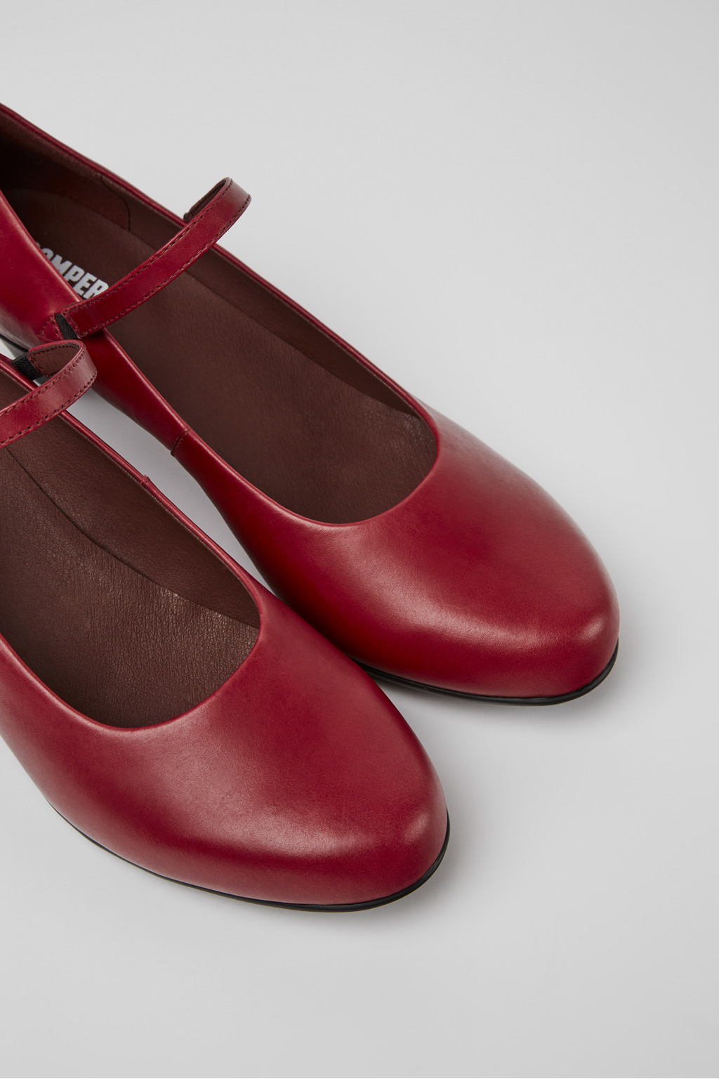 Helena Red Leather Shoes for Women.