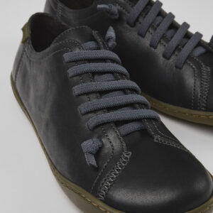 Peu Black Vegetable-Tanned Leather Shoes for Women.