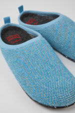 Wabi Blue wool and viscose slippers for women