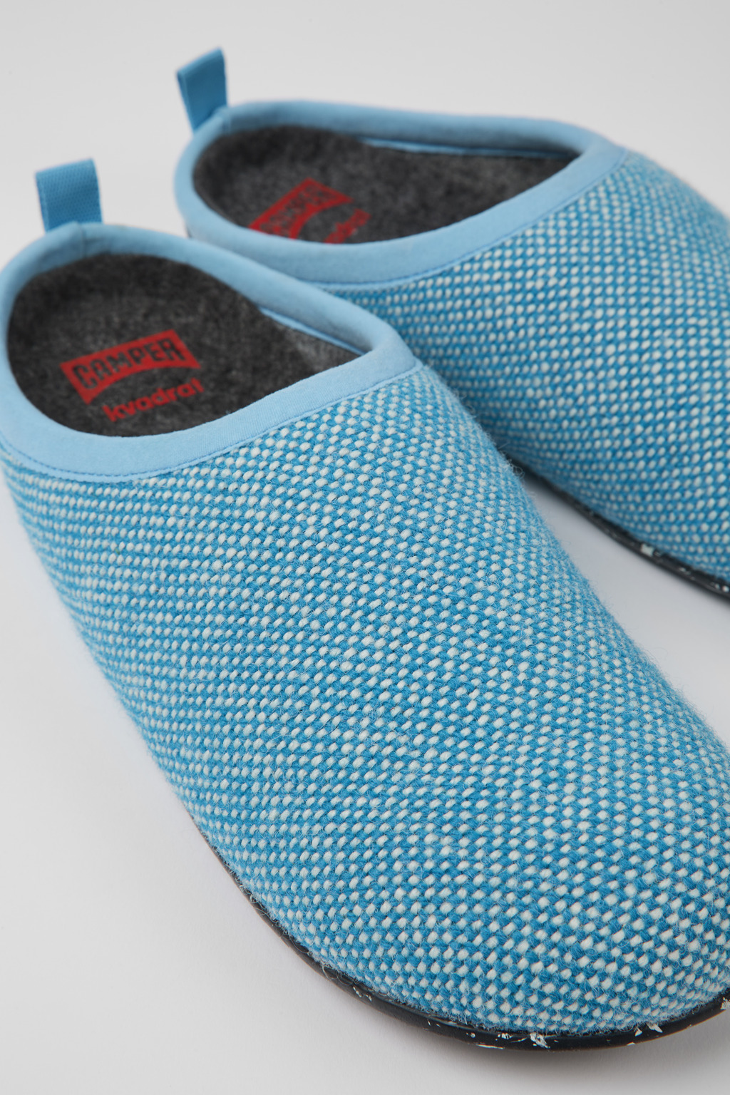 Wabi Blue wool and viscose slippers for women
