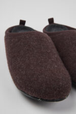 Wabi Burgundy wool slippers for women