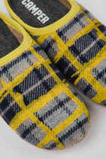 Wabi Yellow multicolored recycled wool slippers for women