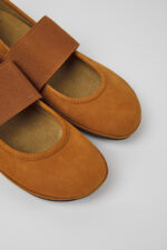 Right Brown nubuck ballerinas for women