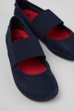 Right Nina Blue Nubuck Leather Ballerinas for Women.