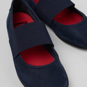 Right Nina Blue Nubuck Leather Ballerinas for Women.