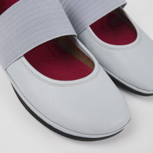 Right Gray Leather Mary Jane for Women