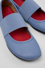 Right Nina Blue Leather Ballerinas for Women.
