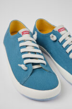 Peu Rambla Blue textile sneakers for women