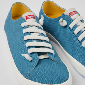 Peu Rambla Blue textile sneakers for women