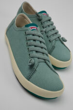 Peu Rambla Green Recycled Cotton Sneakers for Women.