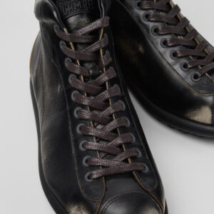 Pelotas Gray Leather Ankle Boots for Men.