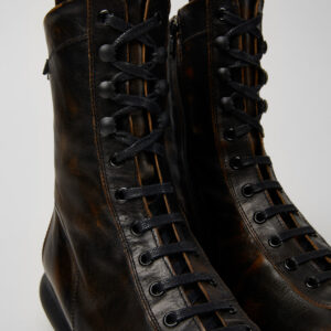 Pelotas Black-brown leather boots for men