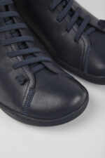 Peu Blue leather ankle boots for men