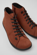 Peu Red nubuck ankle boots for men