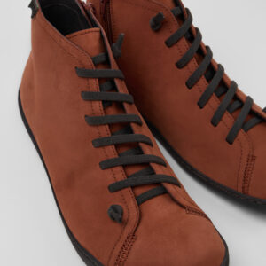 Peu Red nubuck ankle boots for men