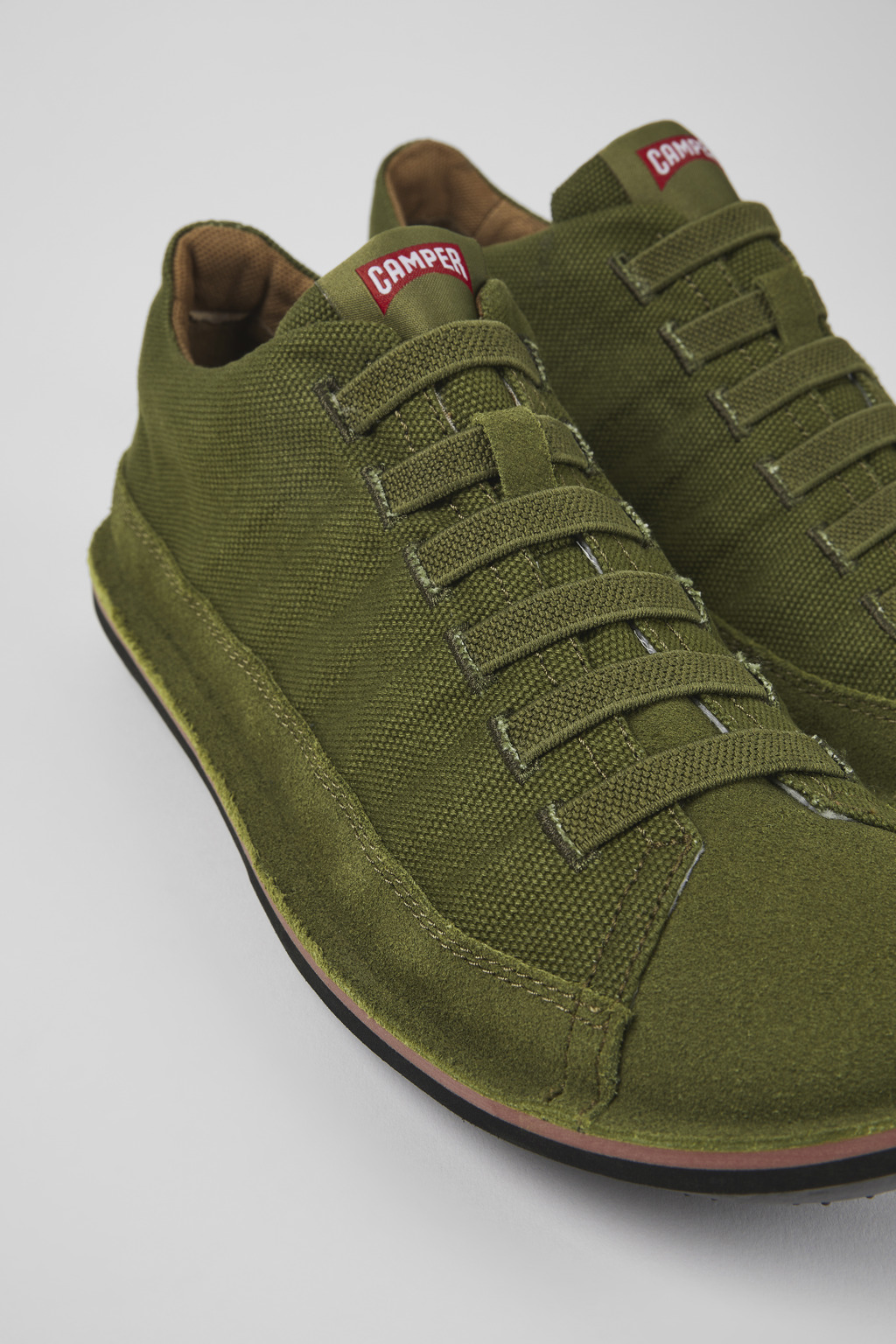 Beetle Green Textile/Nubuck Basket Bootie for Men